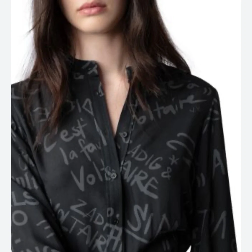 Zadig & Voltaire Refla Crepe Manifesto Dress - Picture 4 of 10